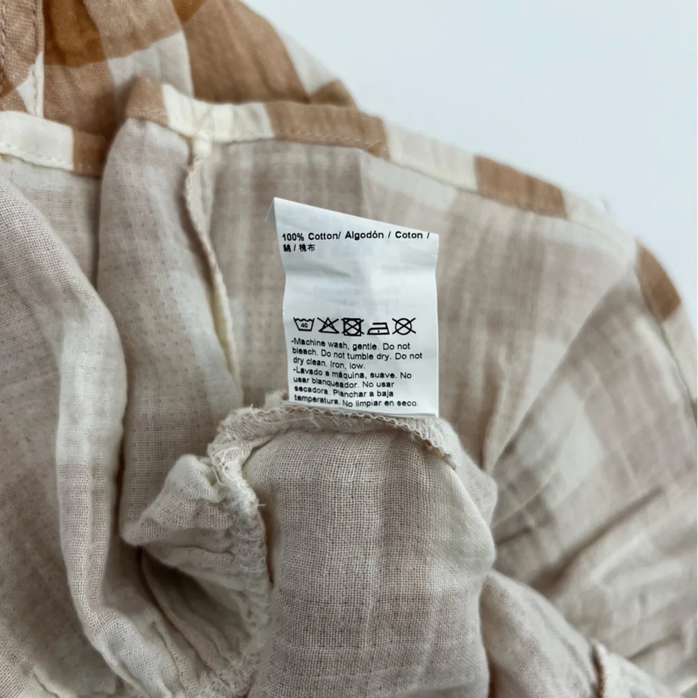Búho Girls Caramel Gingham Dress NWT 3Y